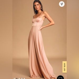 Best of Me Bustier Blush Pink Maxi Gown